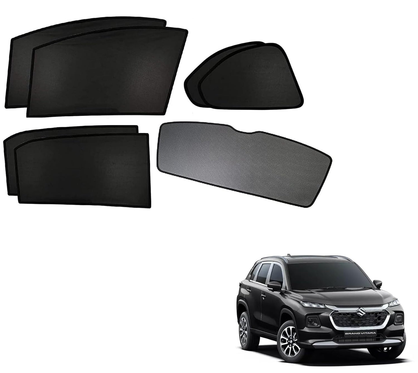 Car Sun Shade Z-Black Non Magnetic Fix Type Curtains For all after 2020 Cars