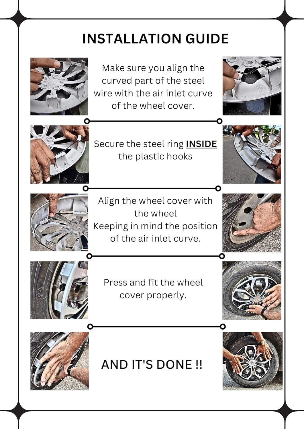 Universal Wheel Cover Multi Color (Available in 13,14,15,16 Inch) (Set of 4Pcs)
