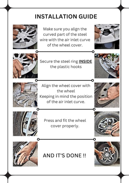 Universal Wheel Cover Multi Color (Available in 13,14,15,16 Inch) (Set of 4Pcs)